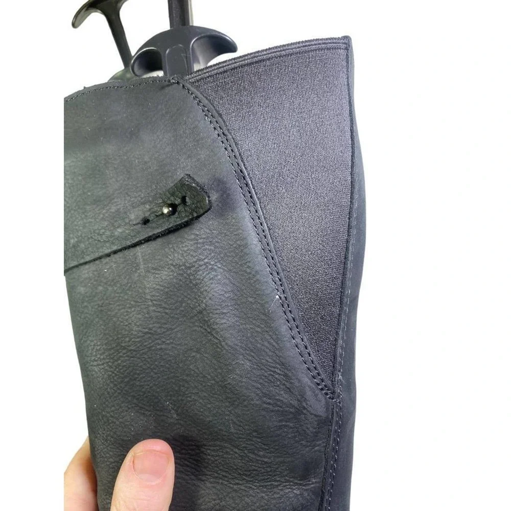 Eddie Bauer Lodge Wedge Waterproof Insulated Boot Women size 8.5 Black Leather - Picture 6 of 11
